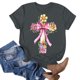 thumbnail image 3 of Blusas de Manga Corta para las Mujeres Divertida Impresión Cuello Redondo Camiseta Vintage, Blusas de Primavera para las Mujeres, 3 of 4