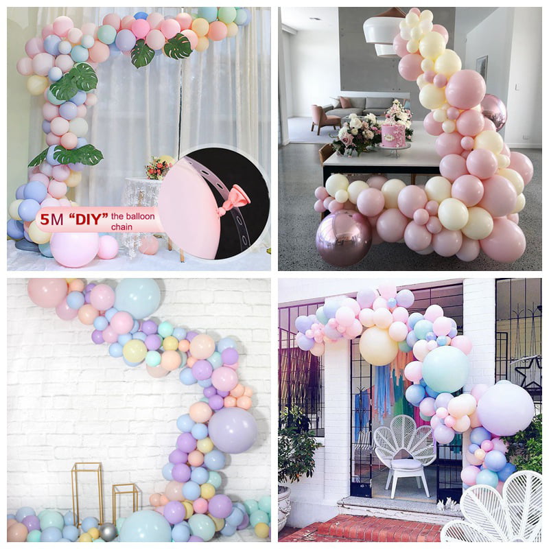 5M Balloon Strip Arch Garland Connect DIY Chain Tape Party Decorate 