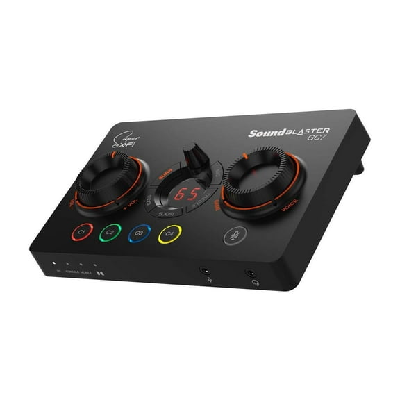 Creative Sound Blaster GC7 Game Streaming DAC Amp ft Programmable Buttons, Super X-Fi, 7.1 Virtual Surround, Battle Mode, Scout Mode, GameVoice Mix, for PC, PS4/PS5, Nintendo Switch, Xbox