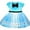 Blue H, variant on WIBACKER 1-6Y Girls Snow Princess Costumes Dresses with Cape Kids Fancy Dress Up for Halloween Party Cosplay Christmas - 1PCS