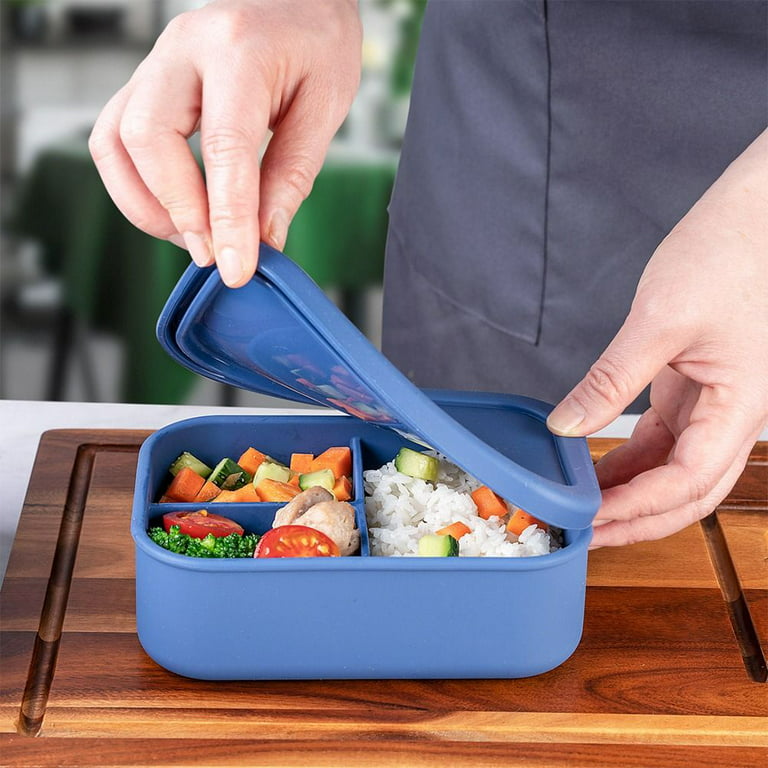 Durable Portable Silicone Easy to Carry Food Container Lunch Box 3