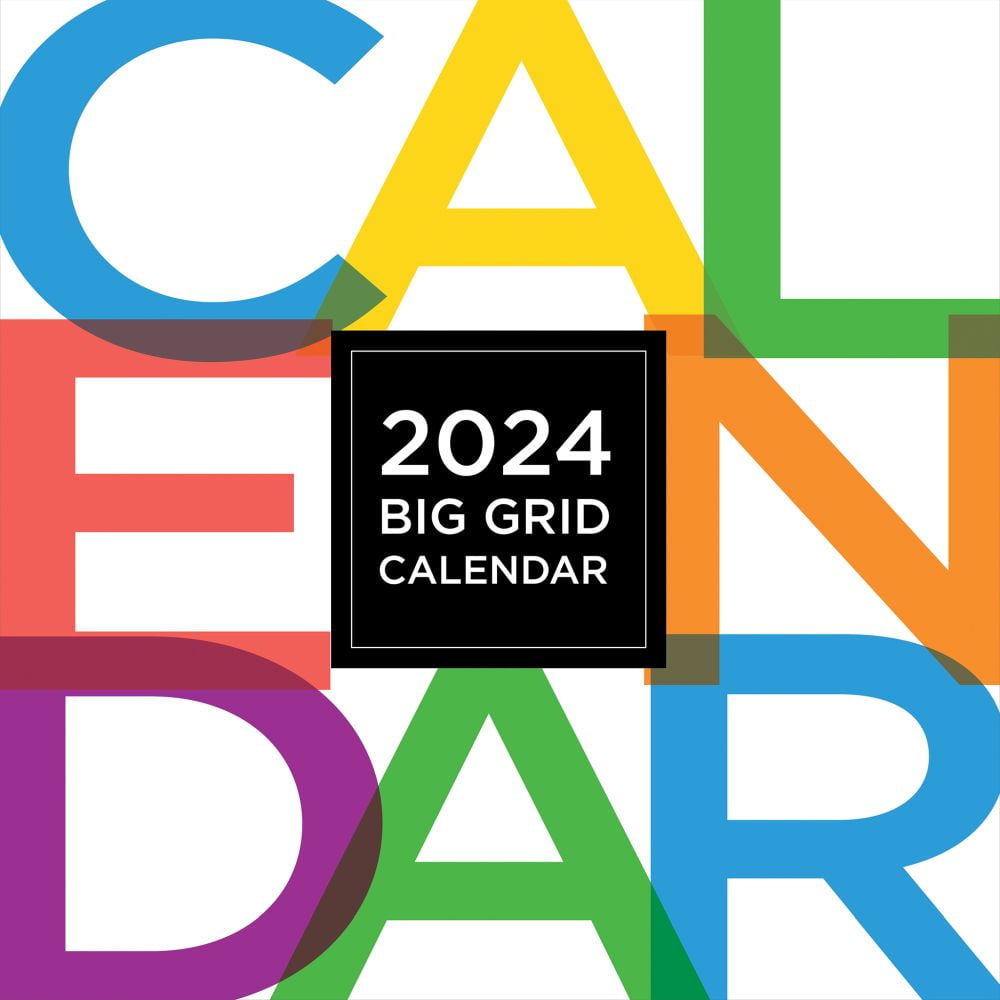 TF Publishing, Big And Bright Grid 2024 Wall Calendar