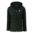 thumbnail image 2 of Women's Cutter & Buck Black Pittsburgh Steelers Evoke Hybrid Eco Softshell Recycled Full-Zip Hoodie Jacket, 2 of 3