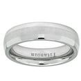 thumbnail image 1 of Men Women Titanium Wedding Band Ring 6mm White Brushed Center Ring, 1 of 3