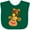 Green, variant on Inktastic Cute Christmas Reindeer with Bells Boys or Girls Baby Bib