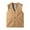 Khaki, variant on Busydd Plus Size Men's Outerwear Vests Comfortable Button Sleeveless Cotton Vest for Men Casual Oversized Solid Color Mens Vest with Pockets 5XL