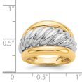 thumbnail image 3 of 14k Two Tone Gold Twisted Dome Ring, 3 of 9