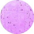 thumbnail image 1 of Ahgly Company Indoor Round Oriental Purple Traditional Area Rugs, 7' Round, 1 of 4