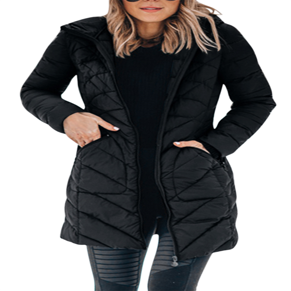 Women's Light Down Jacket Packable Winter Coat Hooded Cropped Puffer