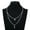 Cross Pendant, variant on Stainless Steel Layered Chain Lock Pendant Necklace for Women Chain On The Neck -Moon Pendant