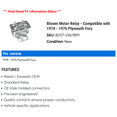 thumbnail image 2 of Blower Motor Relay - Compatible with 1974 - 1976 Plymouth Fury 1975, 2 of 2