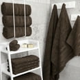 thumbnail image 2 of American Soft Linen Luxury 4 Piece Bath Towel Set, 100% Cotton Turkish Bath Towels for Bathroom, Brown, 2 of 8