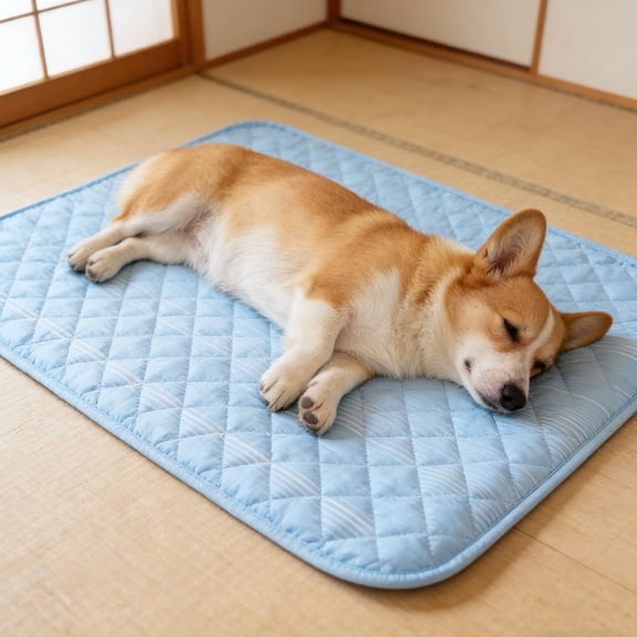 Pet Cooling Mat 15.7 X 19.7 Inch, Summer Cool Pad for Cats and Dogs, Breathable Soft Pet Bed, Portable Cool Mat for Crate Sofa Travel