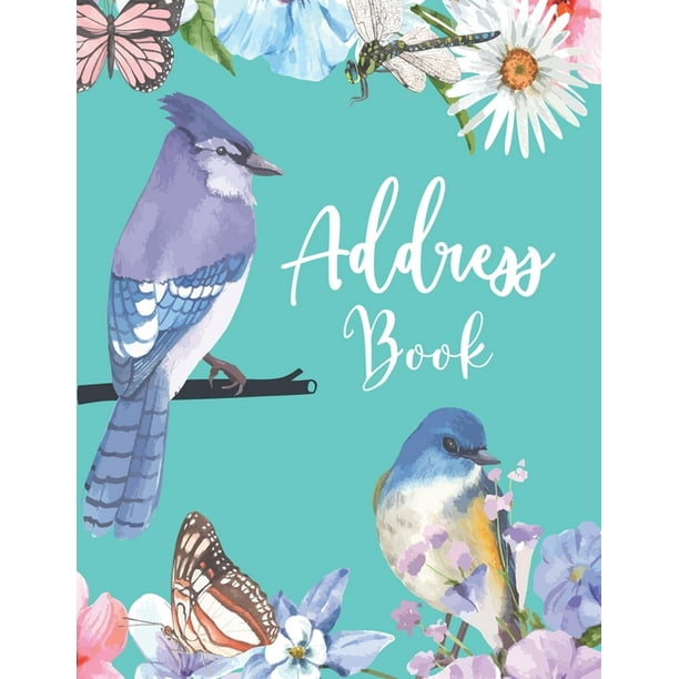Address Book Large Print Phone Book & Addresses Book with Tabs, Flower