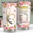 thumbnail image 5 of Personalized Nurse Tumbler Nutrition Facts 20oz Tumbler with Lid Gift for Nurses Student New Nurse Woman Christmas Birthday Graduation, 5 of 6