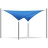 ALEKO Waterproof Sun Shade Sail - Square - 10 x 10 Feet - Blue