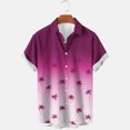 thumbnail image 2 of AHTJRT Stylish Men's Camouflage Print Button Down Short Sleeve Shirt Hot Pink 4XL, 2 of 3