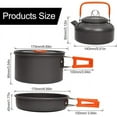 thumbnail image 2 of Camping Cookware Kit Outdoor Aluminum Cooking Set Water Kettle Pan Kitchen u Travelling Hiking Picnic BBQ Tableware Equipment, 2 of 6