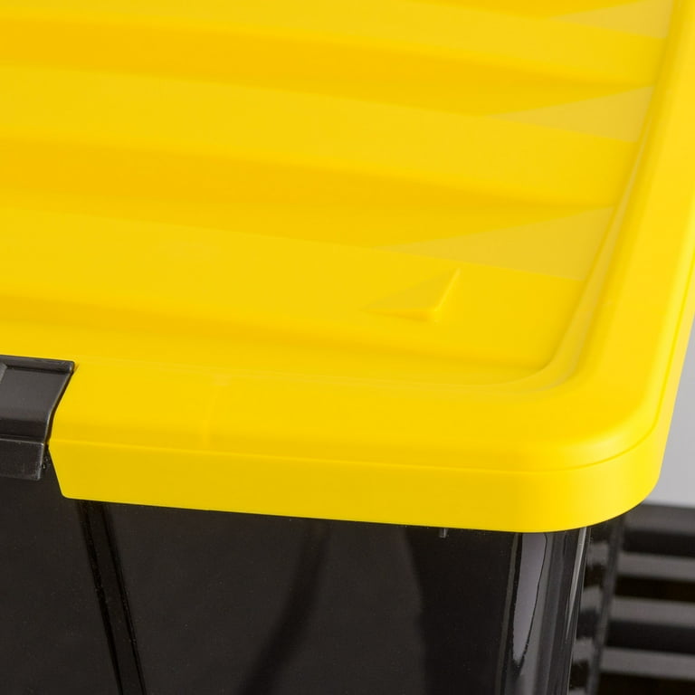 IRIS 94 Qt. Plastic Storage Bins with Lids, Stackable Storage