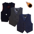 thumbnail image 3 of MXIEZI Kids Boys Formal Suit Vest Toddler Baby Classic Lapel Dress Waistcoat Vest for Wedding Party 2-15T, 3 of 5