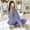 Purple, variant on Idoravan Women's 2-Piece Pajama Sets,Womens Solid Color Off Shoulder Long Sleeve Cable Knitted Warm Two-Piece Long Pants Sweater Suit Set Blue L