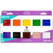 Sculpey III: Polymer Clay: Classics - (10) 1oz Packs - Oven Bake Clay, 10 Colors, Non-Toxic, Sculpting, Create Jewelry & Crafts Projects, Art Supplies