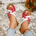 thumbnail image 6 of Fesfesfes Women's Round Head Slip-On Slippers Summer Casual Beach Shoes Soft Sole Comfortable for Home Outdoor Walking Lightweight(Red,US 6), 6 of 9