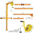thumbnail image 7 of Carbon Steel Air Conditioner Lifting Crane with 500 LBS Frame Load Capacity, Orange Crane Bracket, Air Conditioner Lifting Tool with Two-Way Self-Locking Winch for Installation of Outdoor AirCon, 7 of 7
