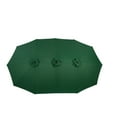 thumbnail image 6 of 14.8 Ft Double Sided Outdoor Umbrella,Rectangular Large Patio Umbrella with 12 Steel Ribs and Crank ,Beach Umbrella for Pool, Lawn,Garden,Patio and Deck(No Base Included),Dark Green, 6 of 7