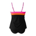 thumbnail image 5 of IYYVV Bandeau Tankini Swimsuits For Women - Two Piece Ruched Tummy Control Bathing Suit Strapless Modest Swimwear With Bottoms Multicolor S, 5 of 6