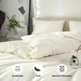 thumbnail image 4 of Cream White Duvet Cover King Size 3 Piece-100% Egyptian Cotton Duvet Cover Set ，1600 Thread Count -Extra Soft Bedding Set(104x90 inches), 4 of 13