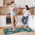 thumbnail image 7 of Kitchen Floor Mat 2 Sets Carpet Floor Mat Kitchen Mat Bathroom Mat Living Room Mat Bedroom Mat Absorbent Delicate Fabric No Ball Christmas Trees and Trucks, 7 of 7