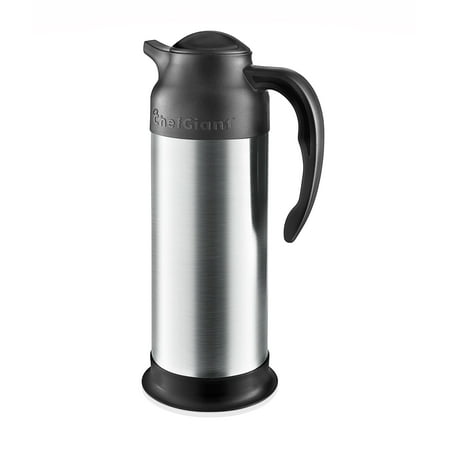 

ChefGiant Thermal Carafe Coffee Thermos 1 Liter/33 oz (Set of 2) Stainless Steel Vacuum Insulated Hot & Cold Beverage Pitcher Dispenser Premium Slim Design for Easy Handle & Travel