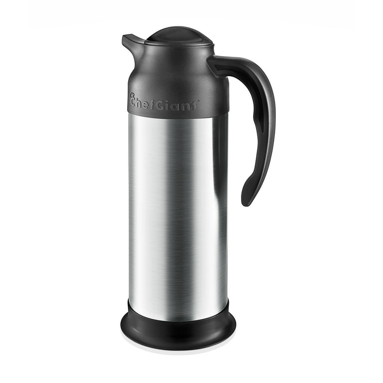ChefGiant Thermal Coffee Carafe 33 OZ. 1 Liter 4 CUP Premium Small Design  for Easy Handle & Travel Milk Server Stainless Steel Insulated Hot & Cold  Beverage Pitcher Dispenser 