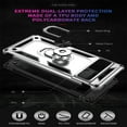 thumbnail image 3 of Allytech Rugged Case for Google Pixel 8 Pro 6.7", Military Grade Protection Shockproof Ring Holder Stand Anti-Scratch Compatible with Car Mount Phone Case Cover for Google Pixel 8 Pro - Silver, 3 of 7