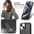 thumbnail image 6 of 2 In 1 Wallet Phone Case for Apple iPhone 13, Detachable Magnetic Back Cover with Cards Holder Zipper Pocket Hand Wrist RFID Blocking Snap Closure Shockproof Case for iPhone 13, Black, 6 of 7