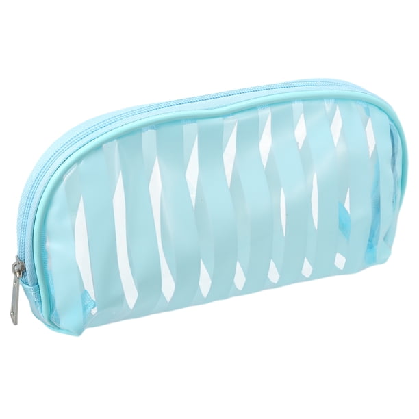 Bolsa de Maquillaje Transparente Unique Bargains Neceser Organizador para Viajes PVC Azul