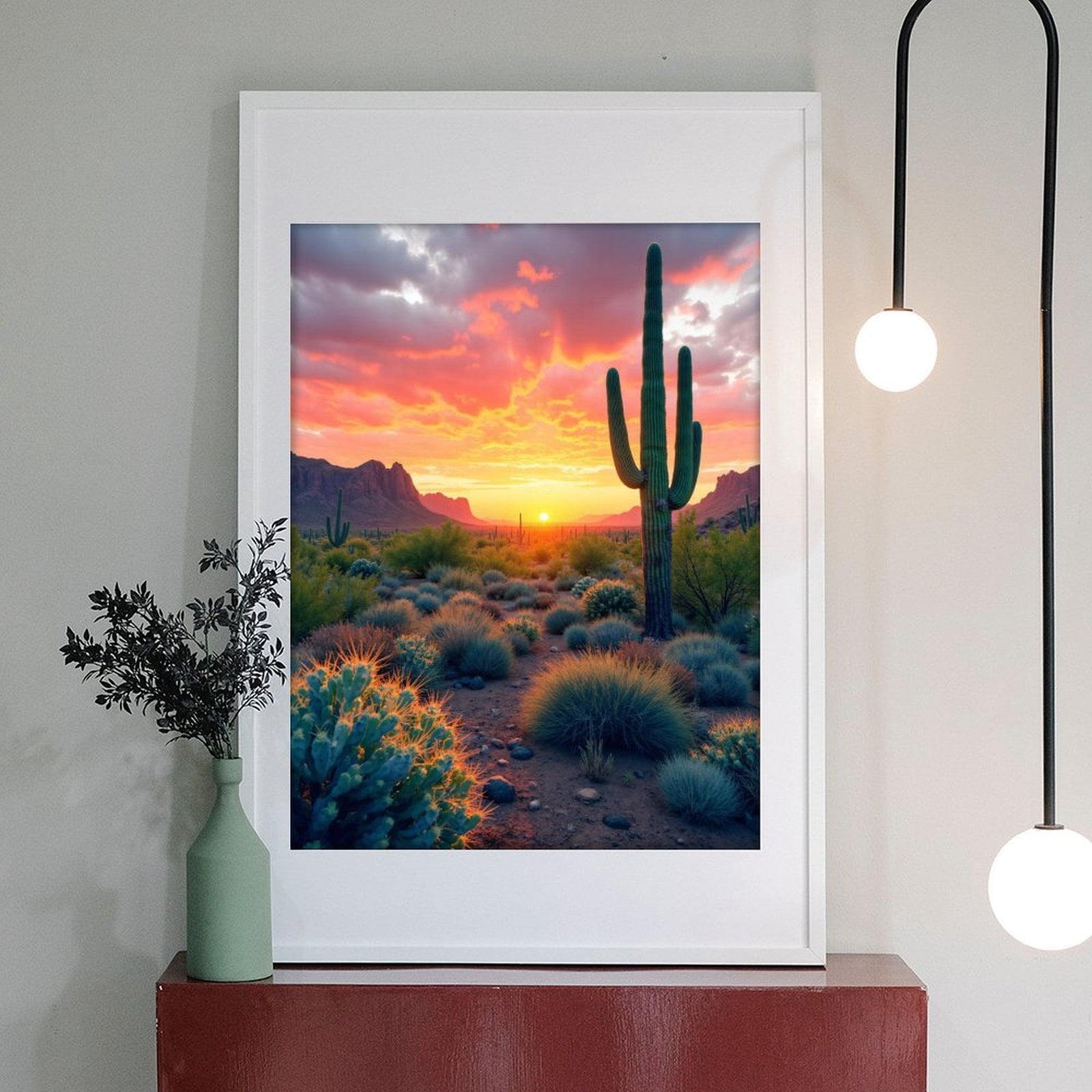 Diamond Art Kit for Adults, Sunset Over Desert Landscape Diamond Painting for Adults Beginners, 5D DIY Diamond Art Painting Kits, Colorful Diamond Painting Craft for Home Decor 12x16