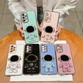 thumbnail image 4 of Compatible with Samsung Galaxy A53 Electroplated Case Women Girls Cute Plating Astronaut Hidden Stand Case Camera Lens Protection Soft Case for Samsung Galaxy A53 5G 6.5 inch (Purple), 4 of 7