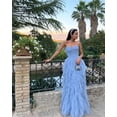 thumbnail image 5 of Jessica Robe de Bal Bleu Clair Plusieurs Couches de Tulle Robe de Soirée Sans Bretelles Ligne A Robe de Fête de Mariage, 5 of 5
