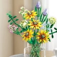 thumbnail image 4 of Building Block Flowers Bouquet Artificial Flowers Botanical Blocks Flowers Sunflower Building Set Assembly Toy Creative DIY Friends Sets Gift for Mom Girlfriends, 4 of 8