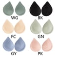 thumbnail image 2 of Women Bra Pads Water Drop Shape Removable Push Up Cups Inserts Bikini Enhancers, 2 of 8