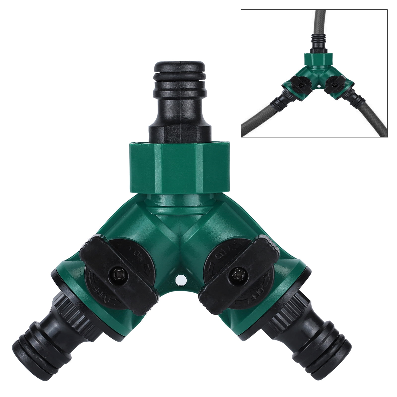 2 Way Garden Water Pipe Connectors Garden Hose Splitter Y Shape Water Diverter Adapter Switch
