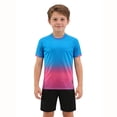 thumbnail image 1 of WENXIAOO Ensembles de Vêtements pour Garçons Performance Athlétique T-Shirt à Col Rond et Shorts Tenues pour Enfants de 2 à 10 Ans, 1 of 4