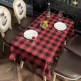 thumbnail image 2 of Red and White Checkered Pattern Rectangle Tablecloth 60"x102",Waterproof Polyester Rectangle Table Cloth, Wipeable Spillproof Polyester Tablecloth for Dining, Camping, Indoor and Outdoor, 2 of 6