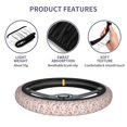 thumbnail image 6 of Elastic Steering Wheel Cover, Cute Deer Daisy Flower Pink Stretch Thickening Car Steering Wheel Cover Women Men, Steering Wheel Protector Universal 15 in, 6 of 7