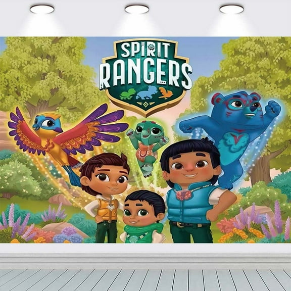 Spirit Rangers Backdrop Banner Party Supplies Poster Movie Theme Background for Photography Birthday Decorations