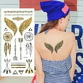 thumbnail image 2 of 8 Sheets Tattoo Stickers Waterproof Body Art Sticker Temporary Body Tattoo, 2 of 5