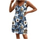 thumbnail image 1 of Vestido Corto para Mujeres Verano sin Mangas Cuello en V, Impresión de Moda con Bolsillos, Poliéster de Algodón Casual, 1 of 9