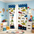 thumbnail image 3 of Erosebridal Cartoon Race Car Blackout Curtains, Colorful Window Curtains Pack of 2 (38x45 Each), Cream White, 3 of 5